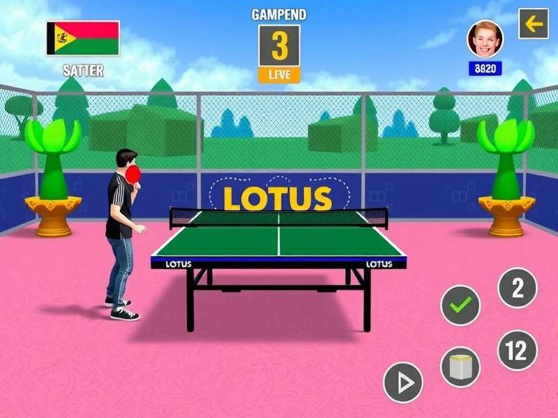 Lotus Ping Pong Victor Gameplay Screenshot